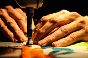 Hands Sewing